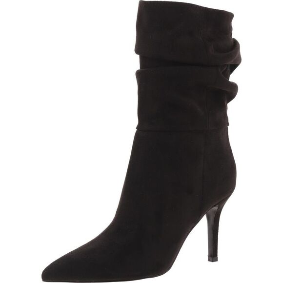 Nine West Shoes - Nine West Womens Slouch 2 Black Slouchy Pointed Toe Mid-Calf Boots Shoes New